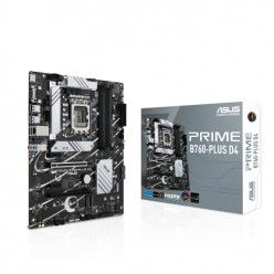 ASUS PRIME B760-PLUS D4, Socket 1700, Intel® B760 (14/13/12th Gen CPU), Dual 4xDDR4-5066, VGA, HDMI, DP, CPU Intel graphics, 2xPCIe X16 5.0, 4xSATA3, RAID, 3xM.2 4.0, 1xM.2 E-Key, 2xPCIe X1, Realtek 7.1 HDA, 2.5GbE LAN, 1xUSB-C Gen2 2x2, 2xUSB3.2 Gen2, 4x